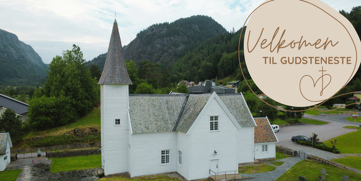 Bilde/illustrasjon for Gudsteneste i Åseral kyrkje Gudsteneste i Åseral kyrkje
